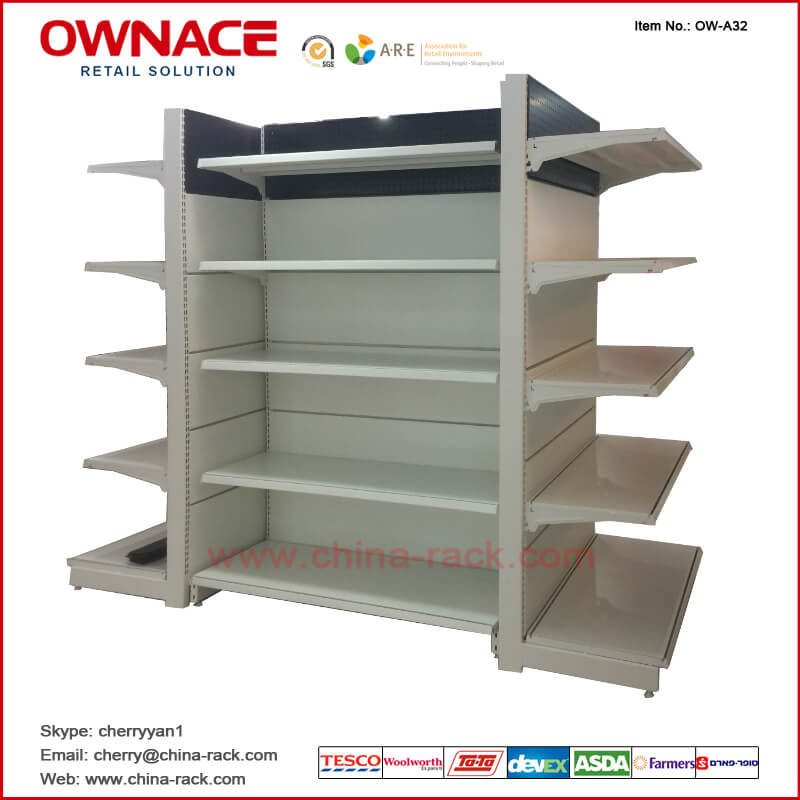 Estante de visualización de OW-A32 Supermarket&amp;Store/sistema coloridos del estante de la góndola del metal
