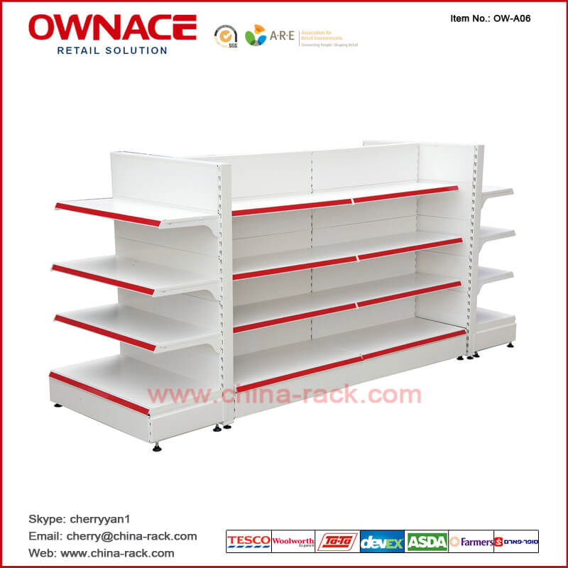 Sistema caliente de Shelf&amp;Rack del almacenaje de la góndola del equipo/del metal de exhibición de Supermarket&amp;Store del estante del estilo de la venta OW-A06