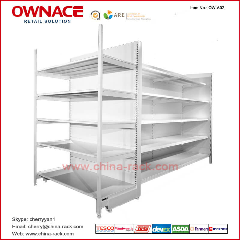 Sistema resistente de Shelf&amp;Rack del almacenaje de la góndola del equipo/del metal de exhibición de Supermarket&amp;Store del estante OW-A02