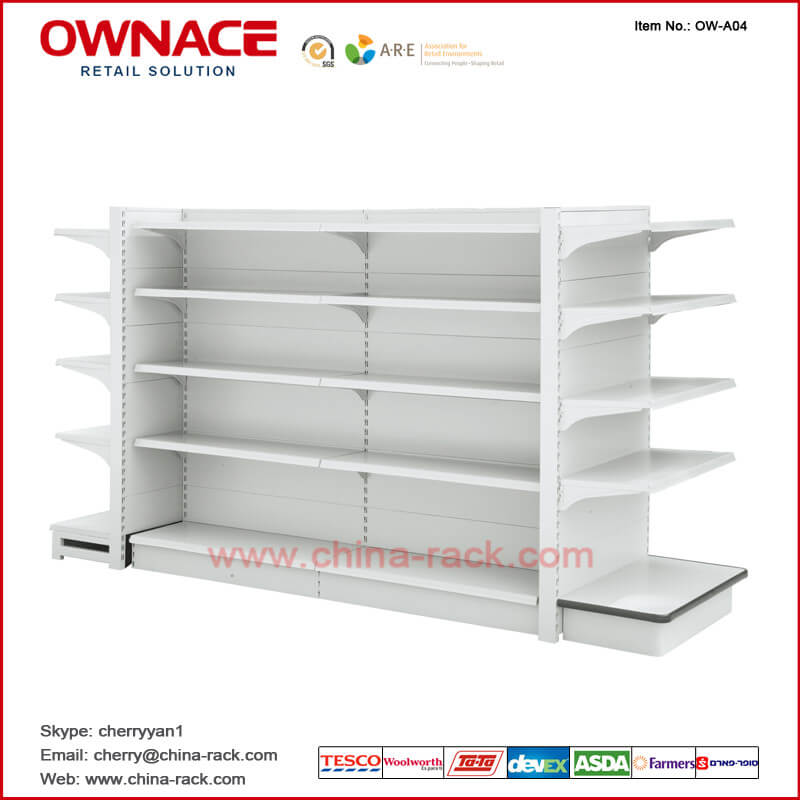 Sistema de Shelf&amp;Rack del almacenaje de la góndola del equipo/del metal de exhibición de Supermarket&amp;Store del estante OW-A04