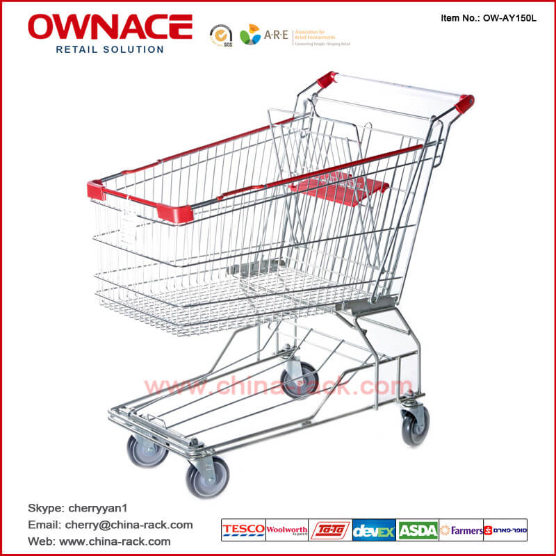 Carretilla/carro asiáticos de las compras del supermercado de la carretilla del estilo de las OW-AY-Series con diversa capacidad