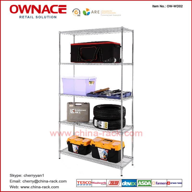 Estantería de OW-WD02 Five 5 Layers Chrome Display Wire