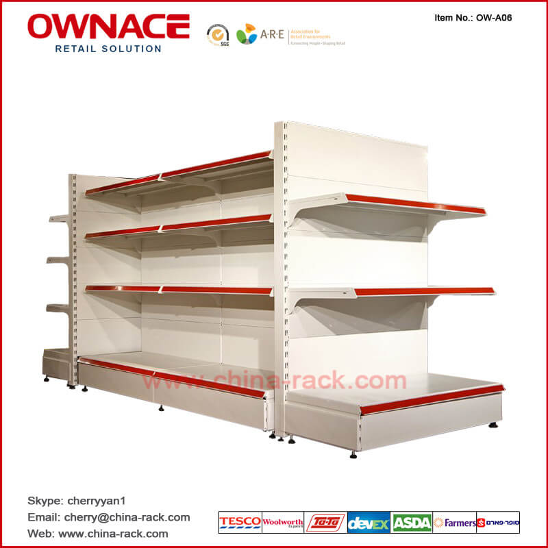 Sistema caliente de Shelf&amp;Rack del almacenaje de la góndola del equipo/del metal de exhibición de Supermarket&amp;Store del estante del estilo de la venta OW-A06