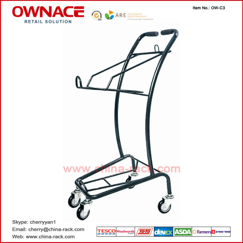 Carretilla/carro de las compras del supermercado de la carretilla de la cesta de alambre de OW-C4Layers con diversa capacidad