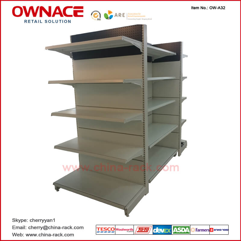 Estante de visualización de OW-A32 Supermarket&amp;Store/sistema coloridos del estante de la góndola del metal