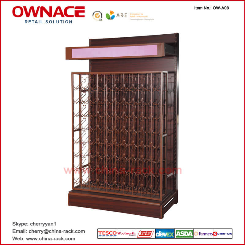 Estante OW-A08 para el sistema de Shelf&amp;Rack del almacenaje de la góndola del equipo/del metal de exhibición de Supermarket&amp;Store del vino
