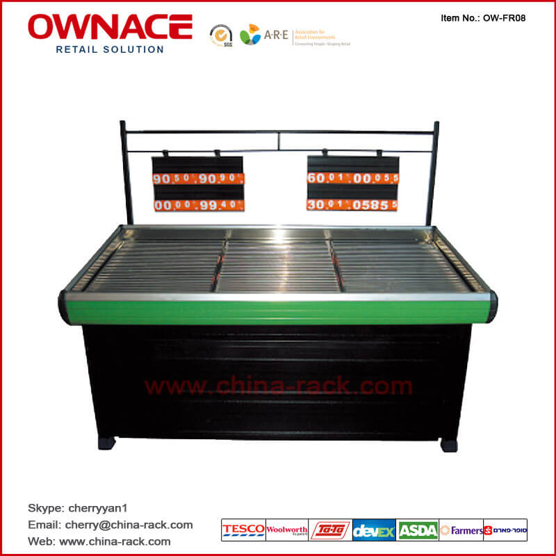 OW-FR08 Single Layer Stainless Steel Board y Grid Vegetable Rack