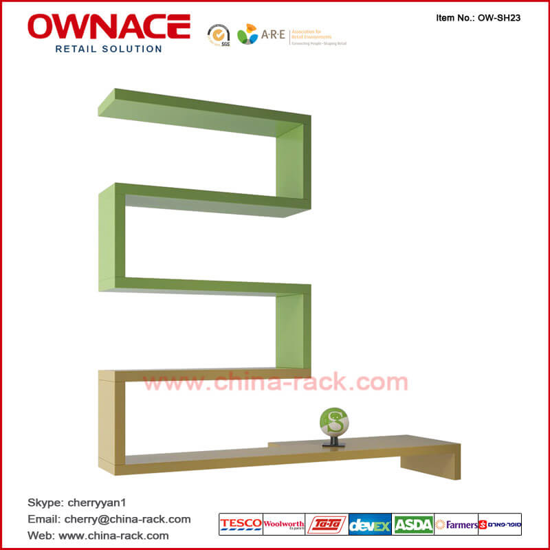 Estante de visualización de madera de múltiples funciones de los muebles del diseño del arte OW-SH23