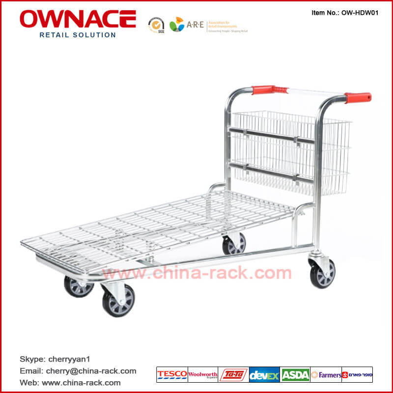 Carro logístico del almacén resistente OW-HDW01