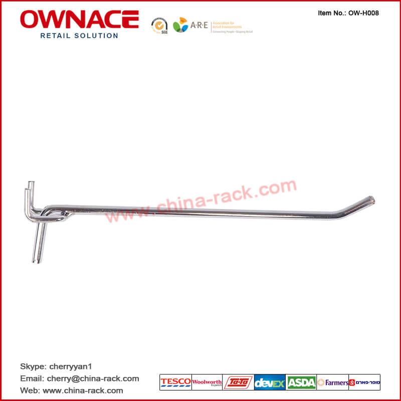 OW-H008 Single Hook para Perforated Back Panel