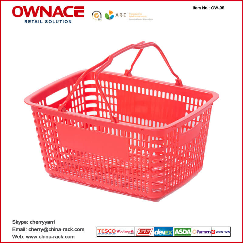 OW-08 Durable Caliente-vendedor Handle doble Shopping Basket