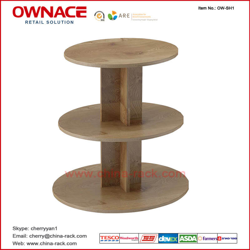 Estante de visualización de madera de los muebles del diseño del arte OW-SH1